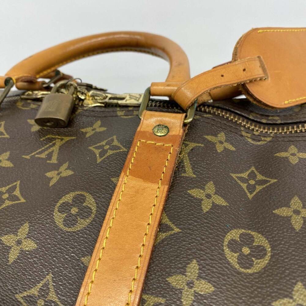LOUIS VUITTON Brown Monogram Keepall 55 Boston Bag - Picture 9 of 11